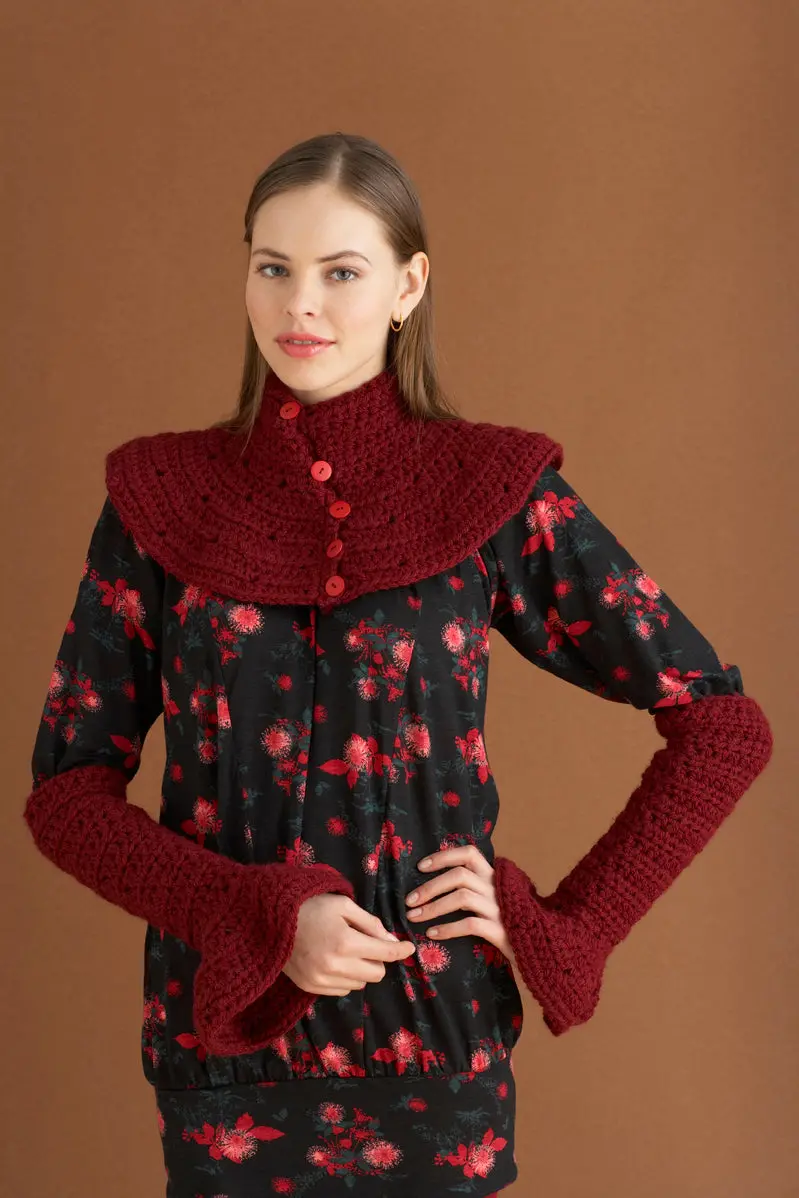 Collar And Arm Warmers Pattern (Crochet) 1