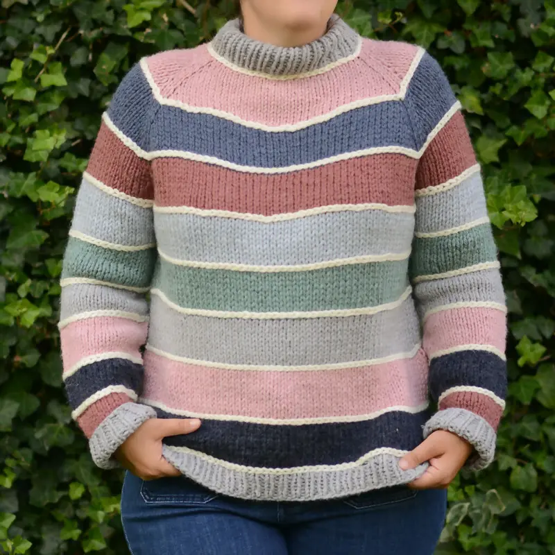 Color Divide Sweater (Knit) 2