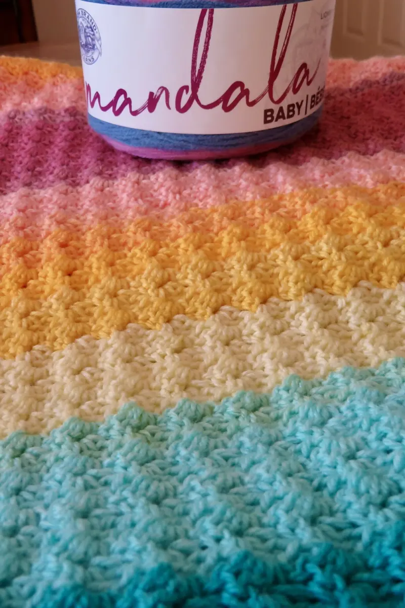 Color Splash Mandala Baby Blanket (Crochet) 2