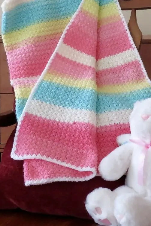 Color Wheel Mandala Baby Blanket (Crochet) 1