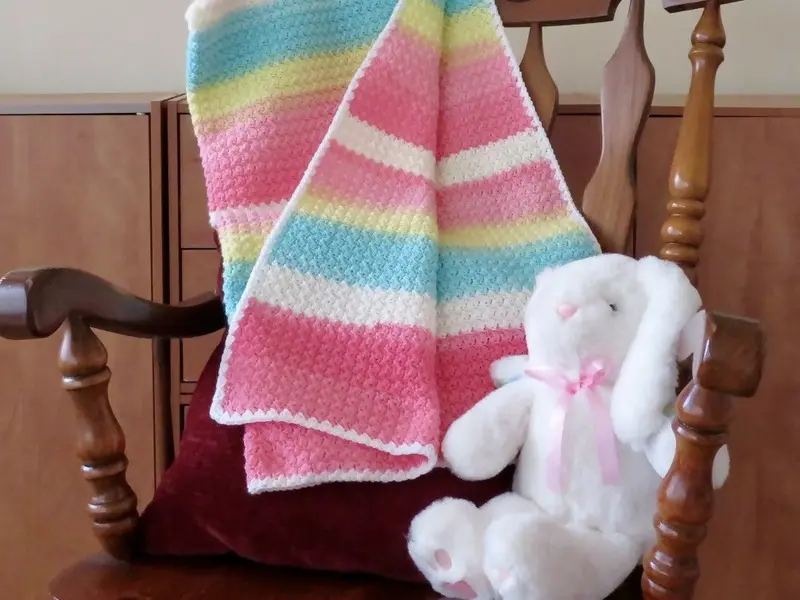Color Wheel Mandala Baby Blanket (Crochet) 2