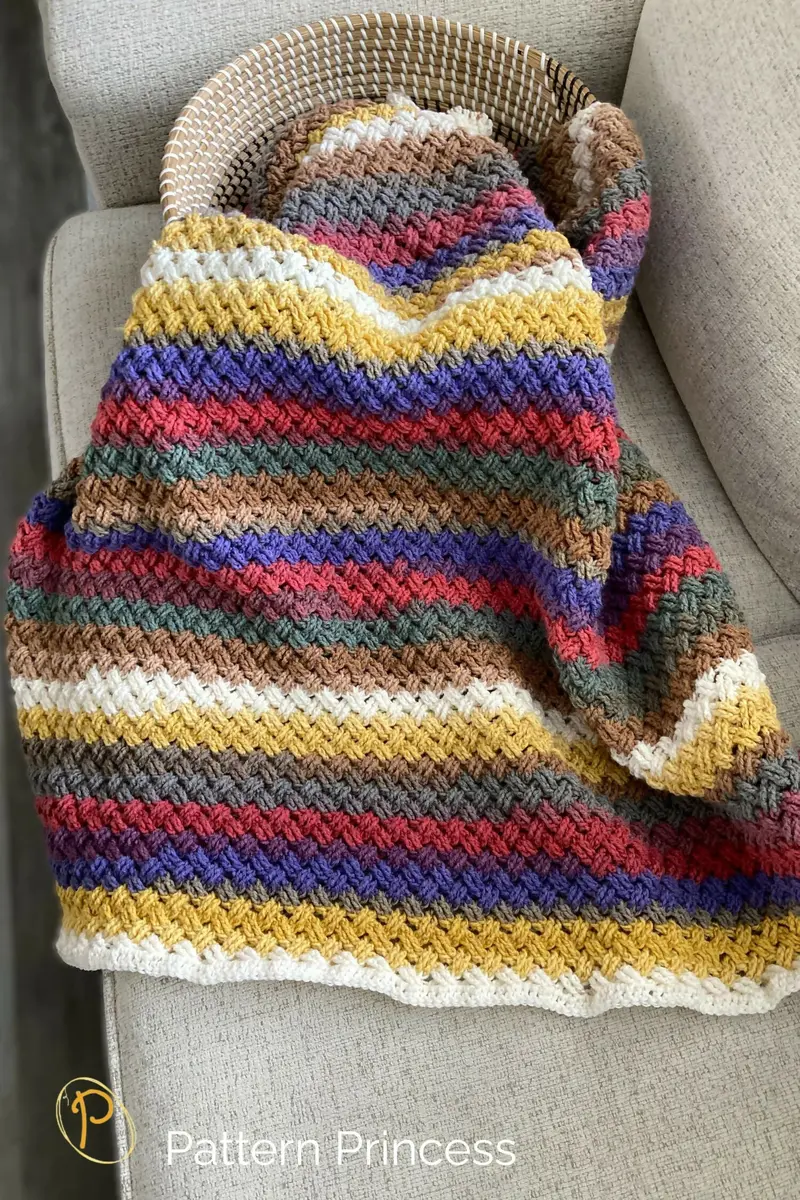 Colorful Celtic Weave Crochet Blanket (Crochet) 1