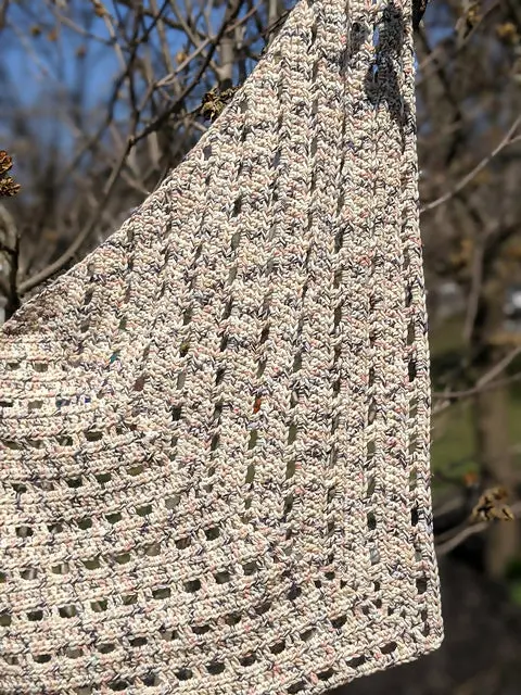 Comfy Cotton Shawlette (Crochet) 2