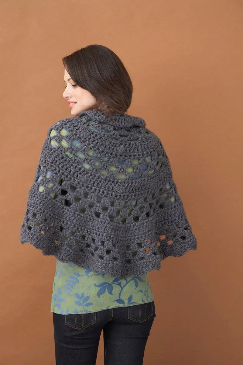 Crochet Half Moon Shawl Pattern (Crochet) 1