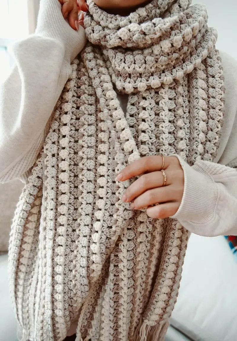Crochet Kit - 70'S Blanket Scarf 2
