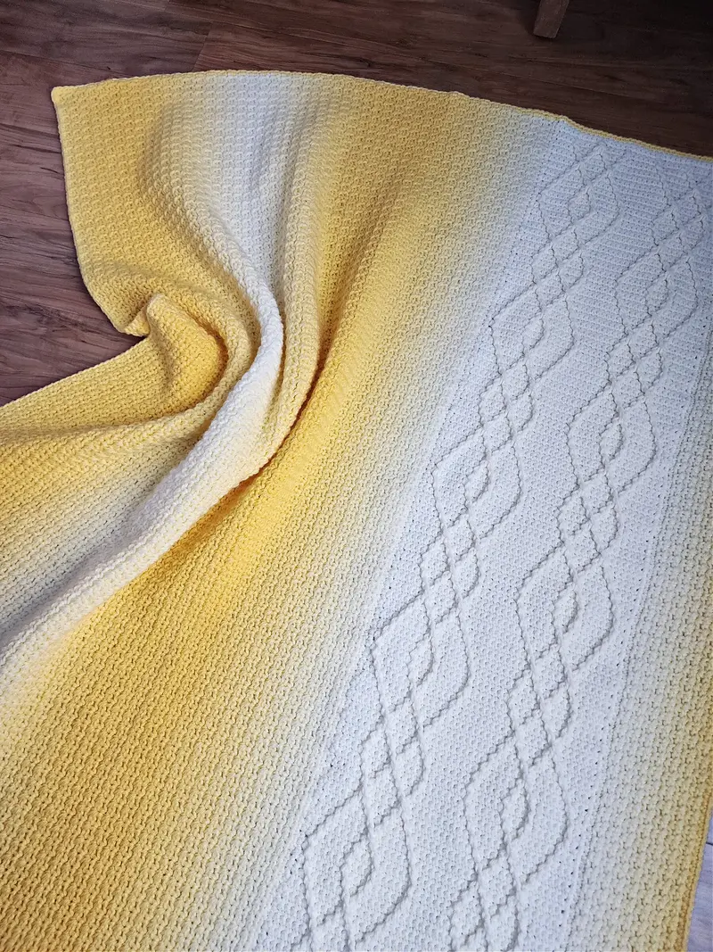 Crochet Kit - Aelia Cabled Blanket 2
