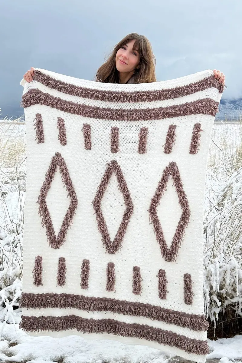 Crochet Kit - Arctic Jewel Throw 1