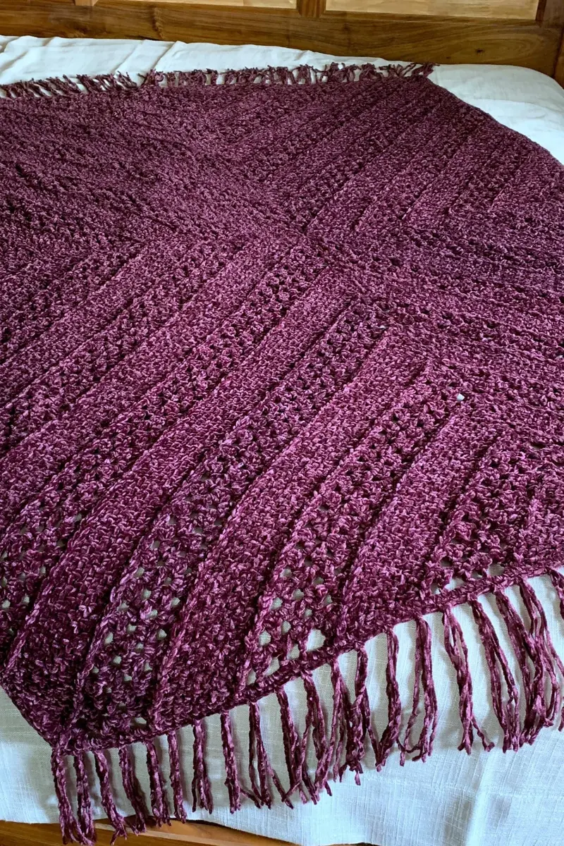 Crochet Kit - Aubergine Afghan 1