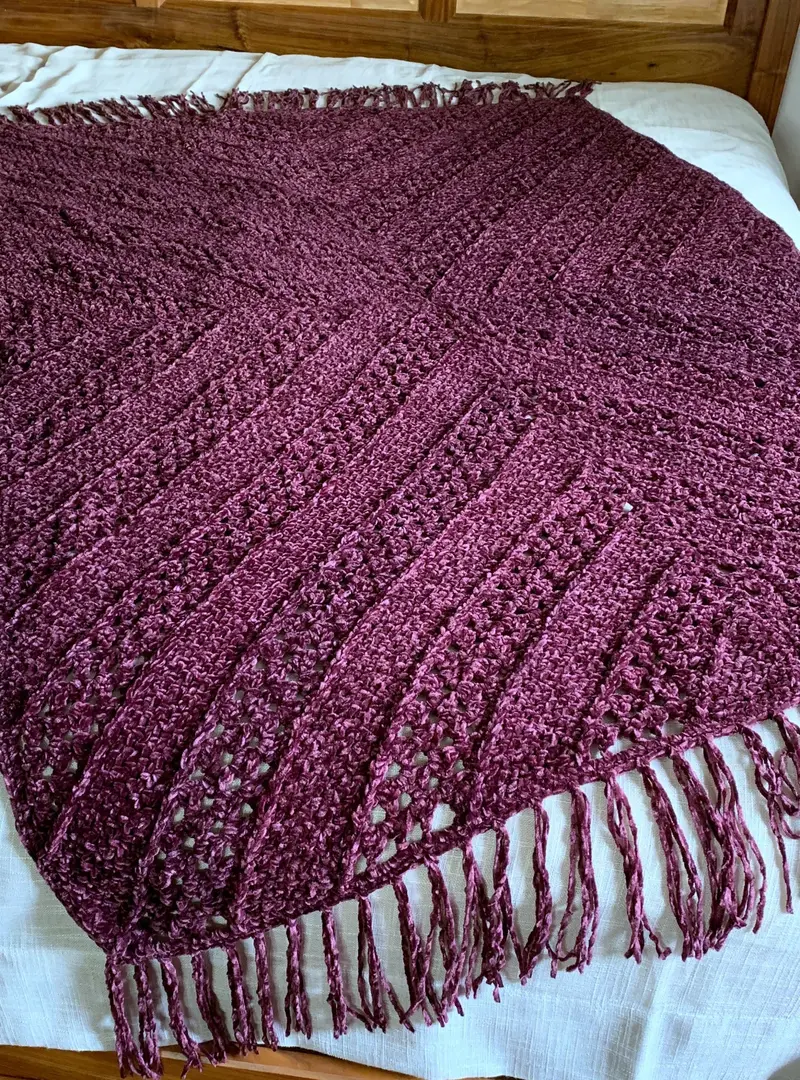 Crochet Kit - Aubergine Afghan 2