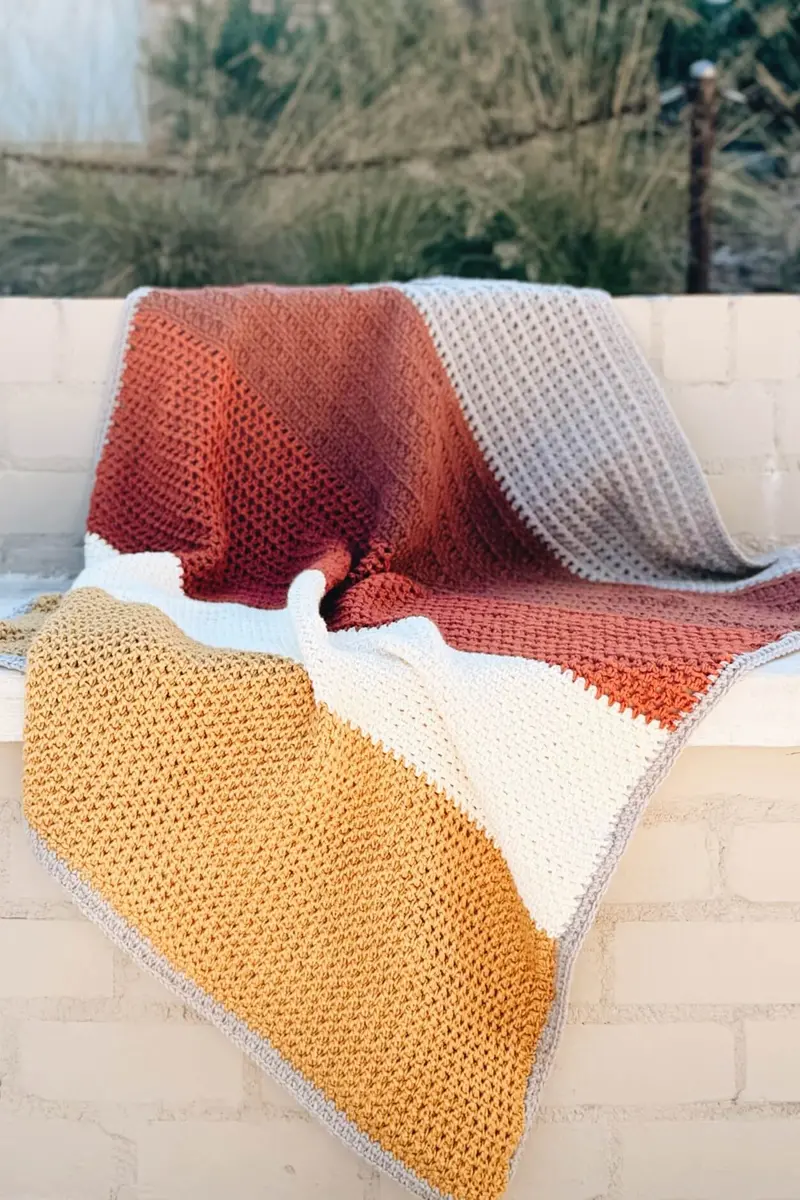 Crochet Kit - Autumn Moss Throw 1