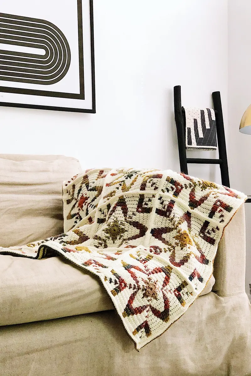 Crochet Kit - Autumn Stars Afghan 1