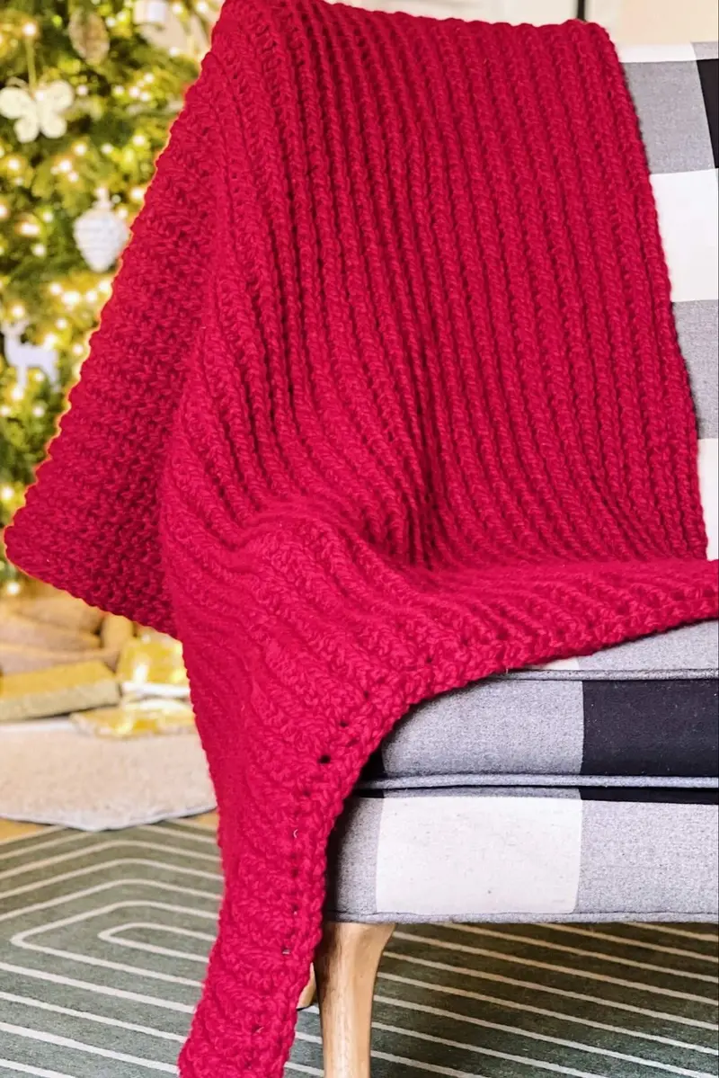 Crochet Kit - Basic Brioche Blanket 1