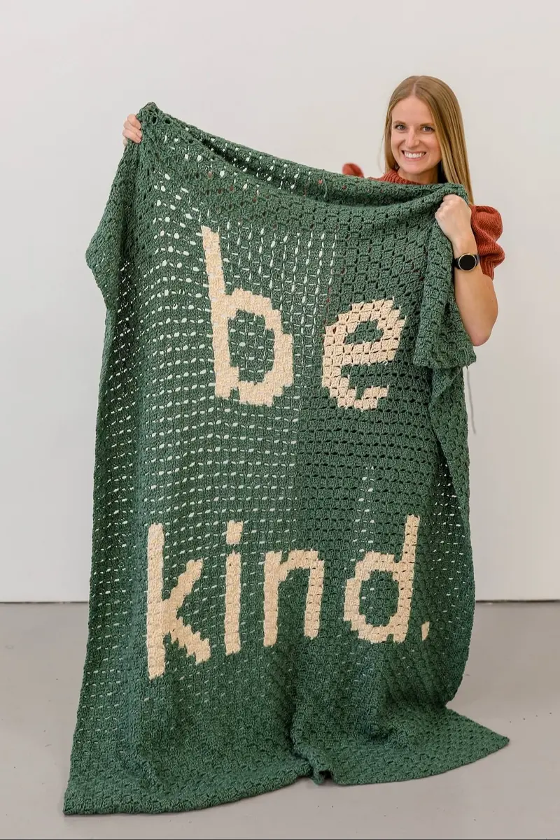 Crochet Kit - Be Kind Blanket 1
