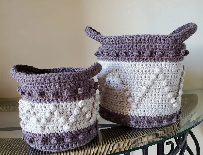 Crochet Kit - Berry Stitch Baskets 2