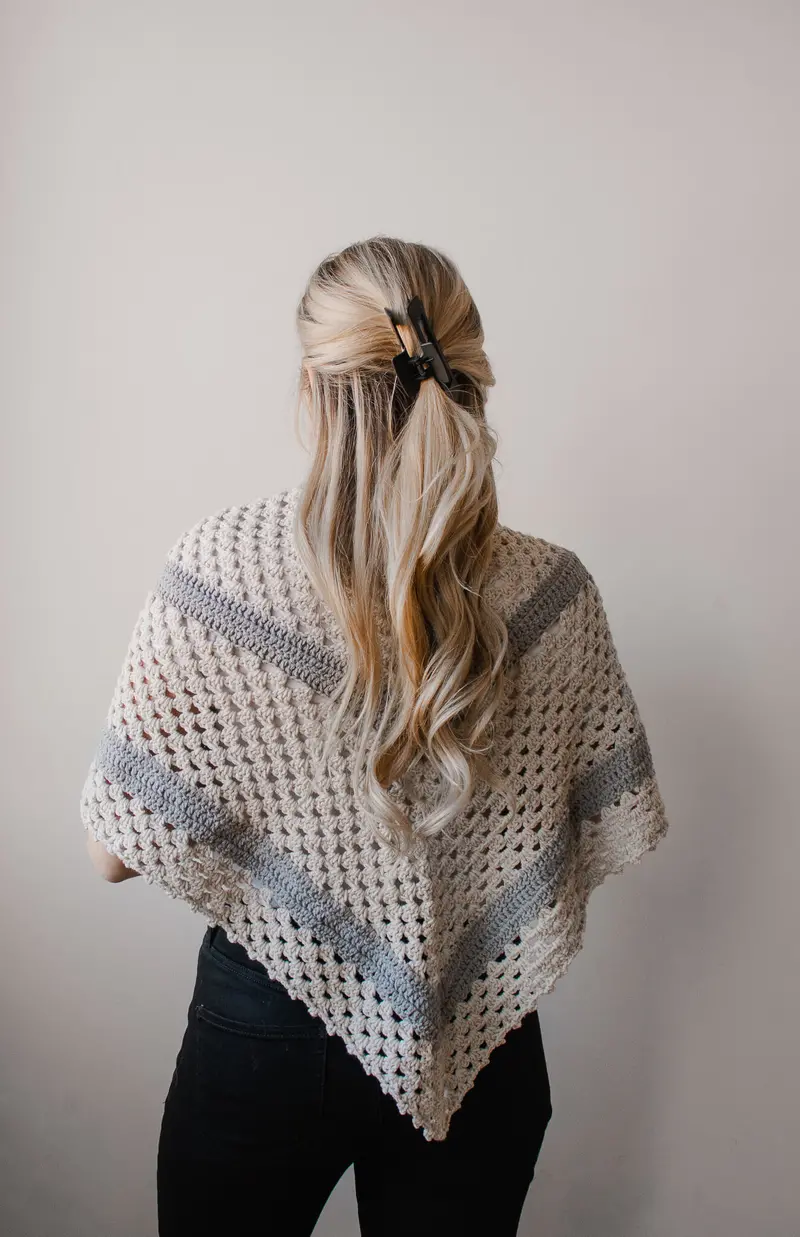 Crochet Kit - Birchmount Triangle Wrap 2
