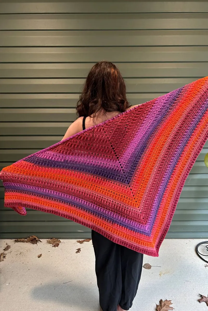 Crochet Kit - Blazing Sky Triangle Shawl 1