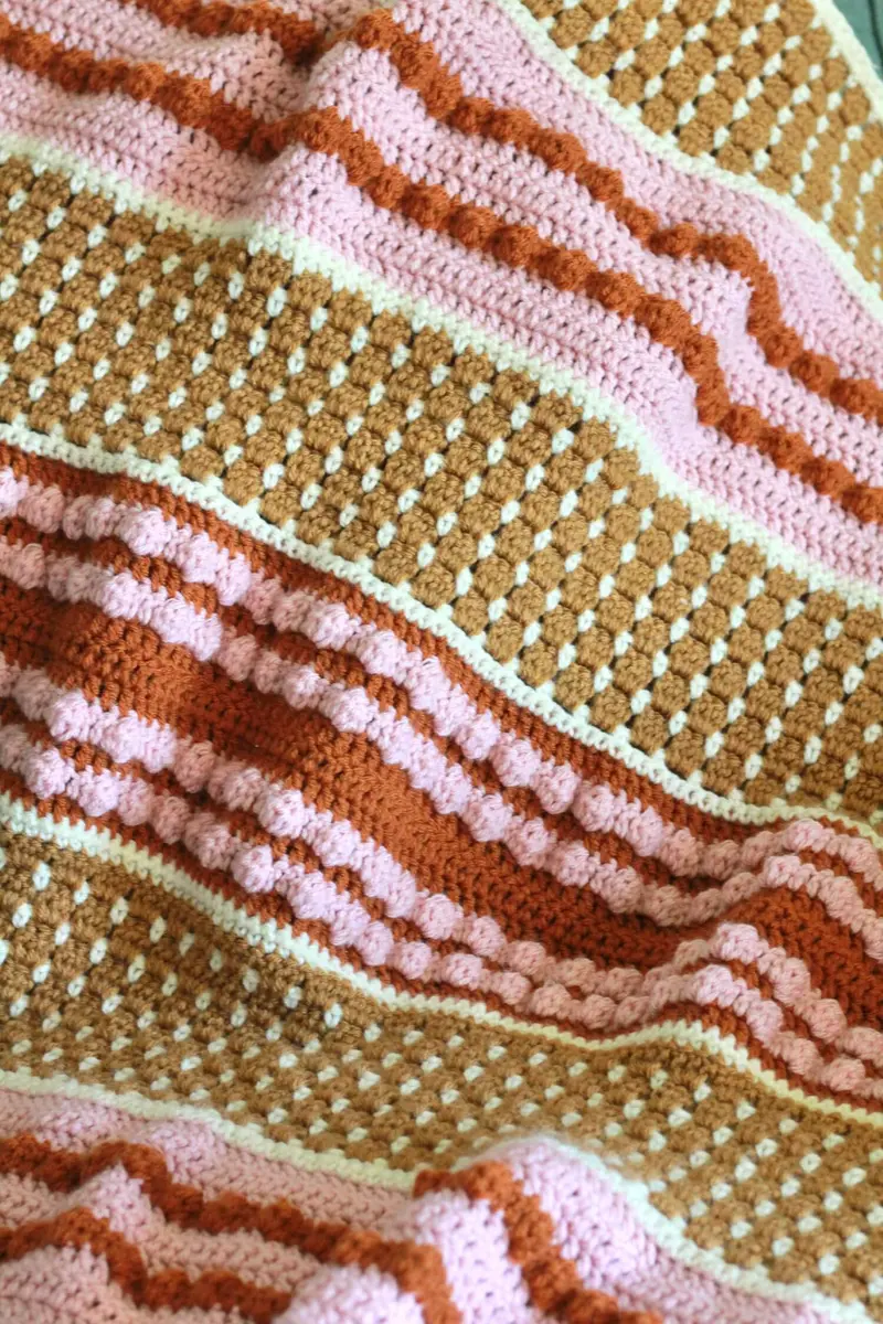 Crochet Kit - Bobbles And Blocks Blanket 2