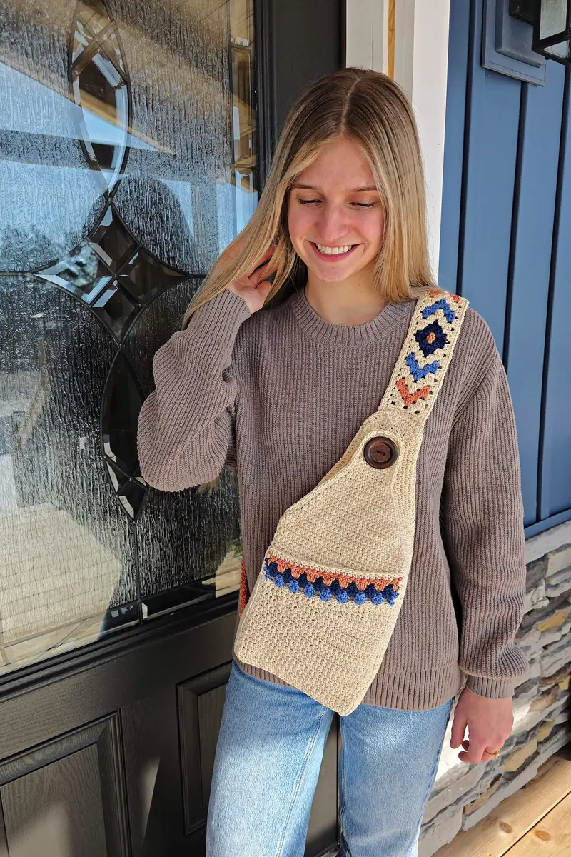 Crochet Kit - Boho Crochet Sling Bag 1