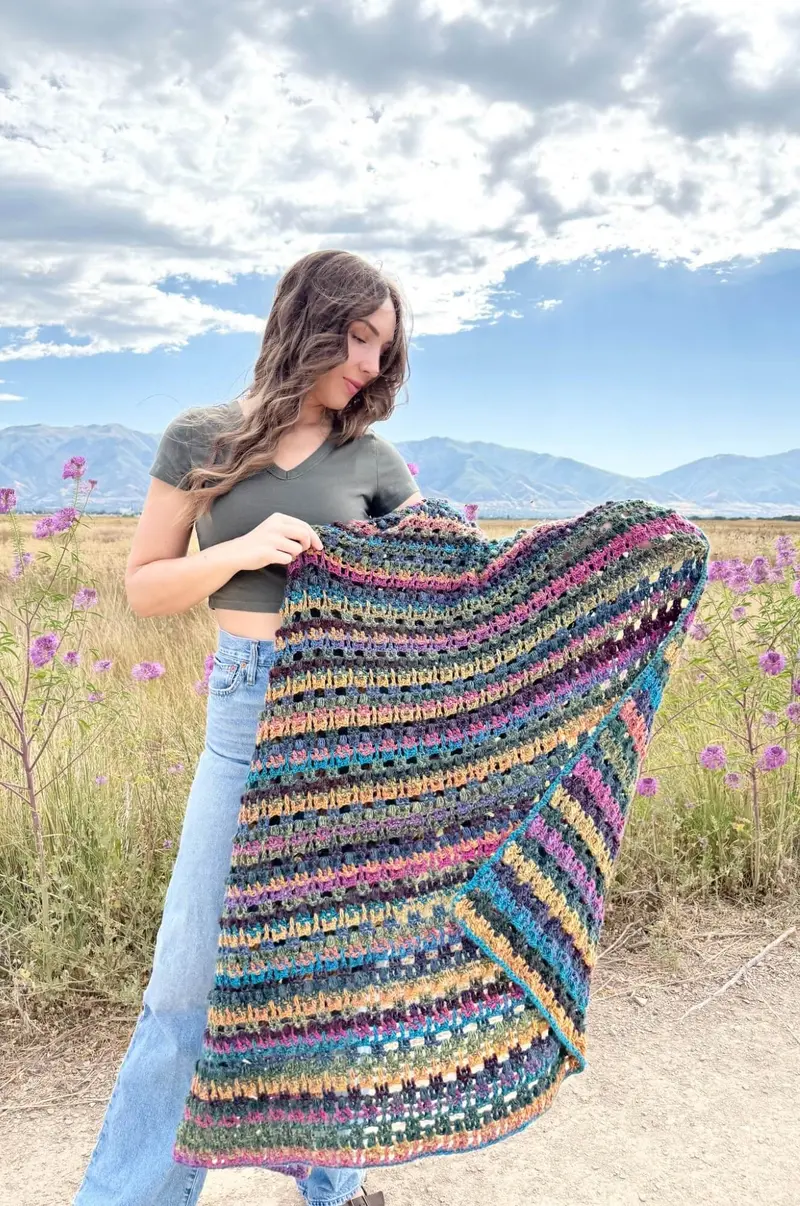 Crochet Kit - Boxy Blooms Blanket 1
