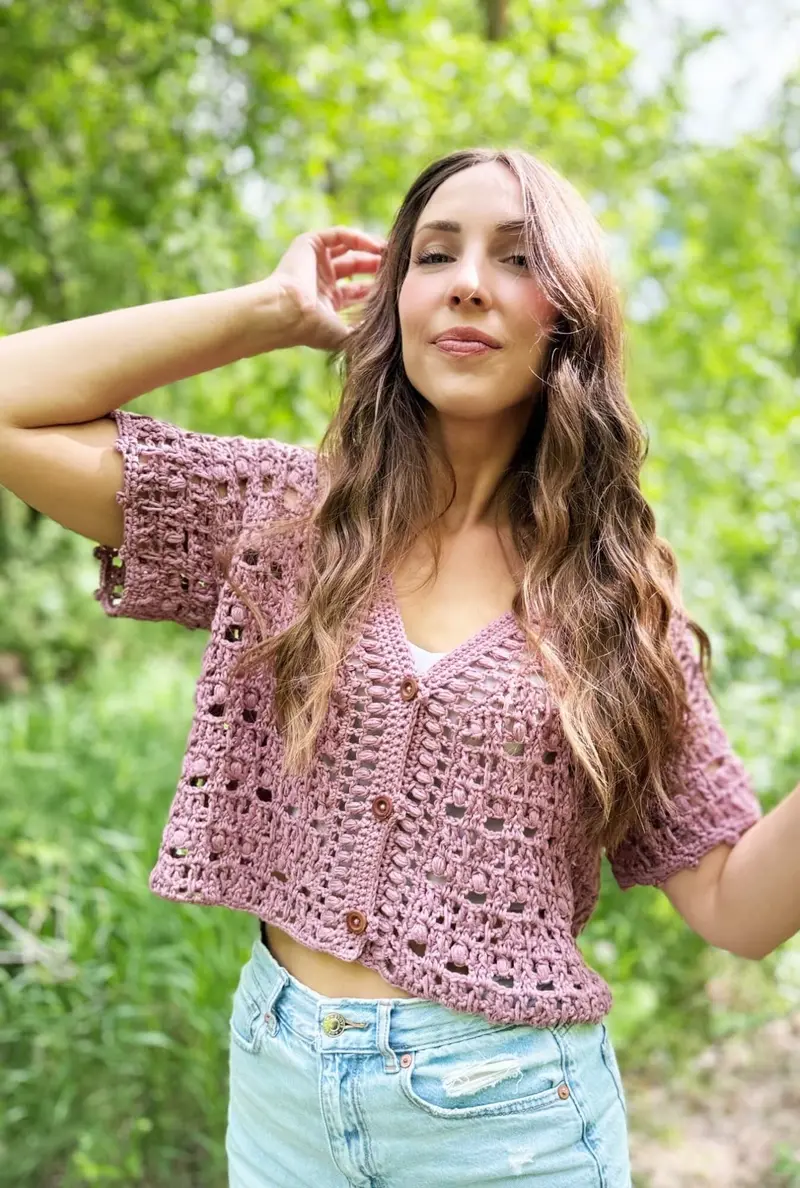 Crochet Kit - Boxy Blooms Cardigan 1