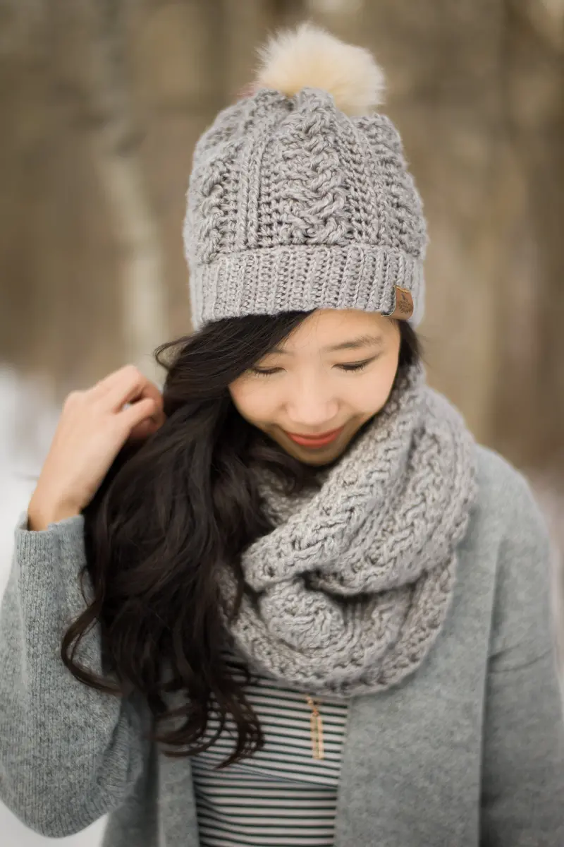 Crochet Kit - Braided Cabled Cowl And Beanie 1