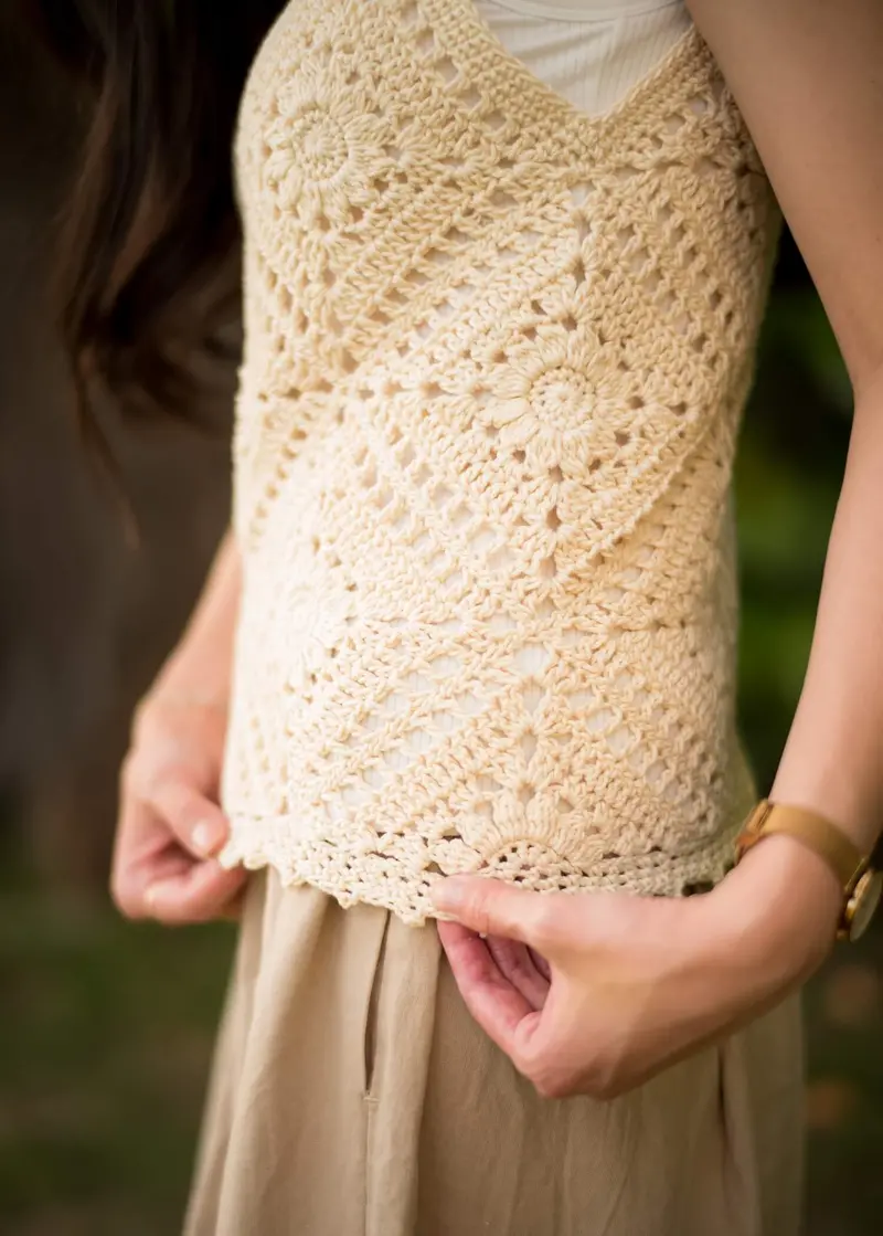 Crochet Kit - Breezy Days Daisy Tank Top - Solid 2