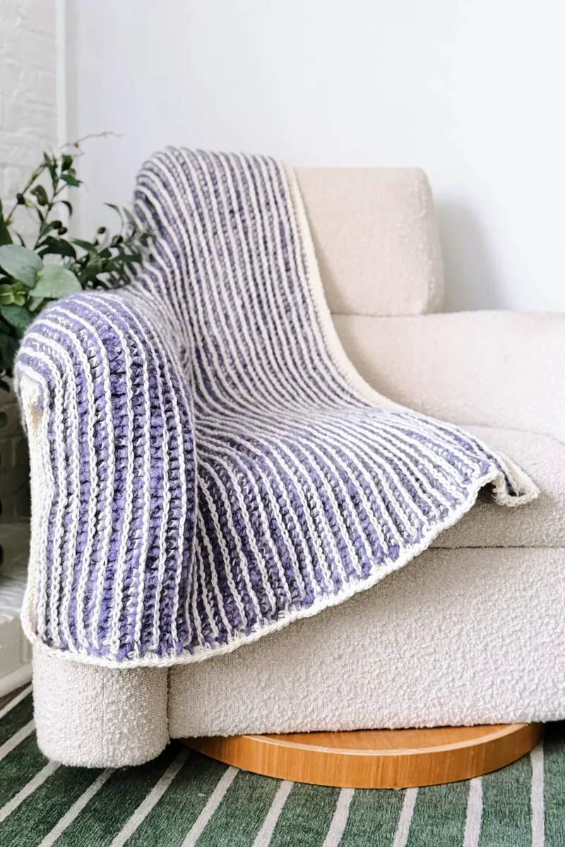 Crochet Kit - Brioche Blanket 1