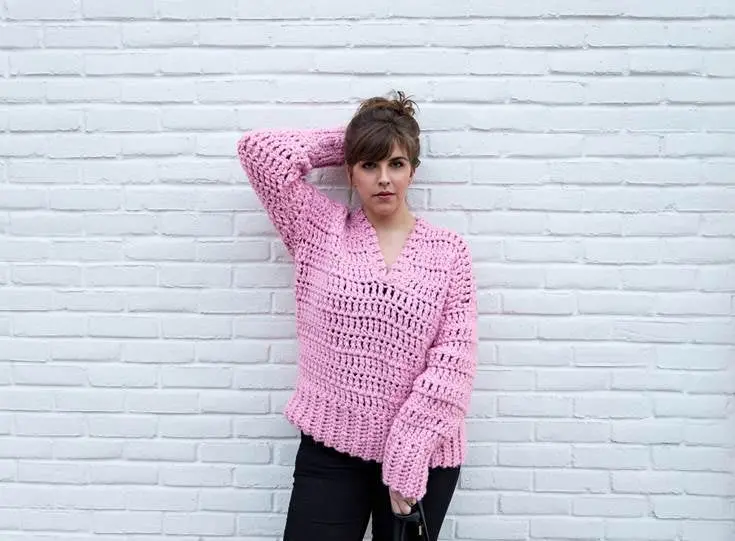 Crochet Kit - Bubblegum Pullover Sweater 1