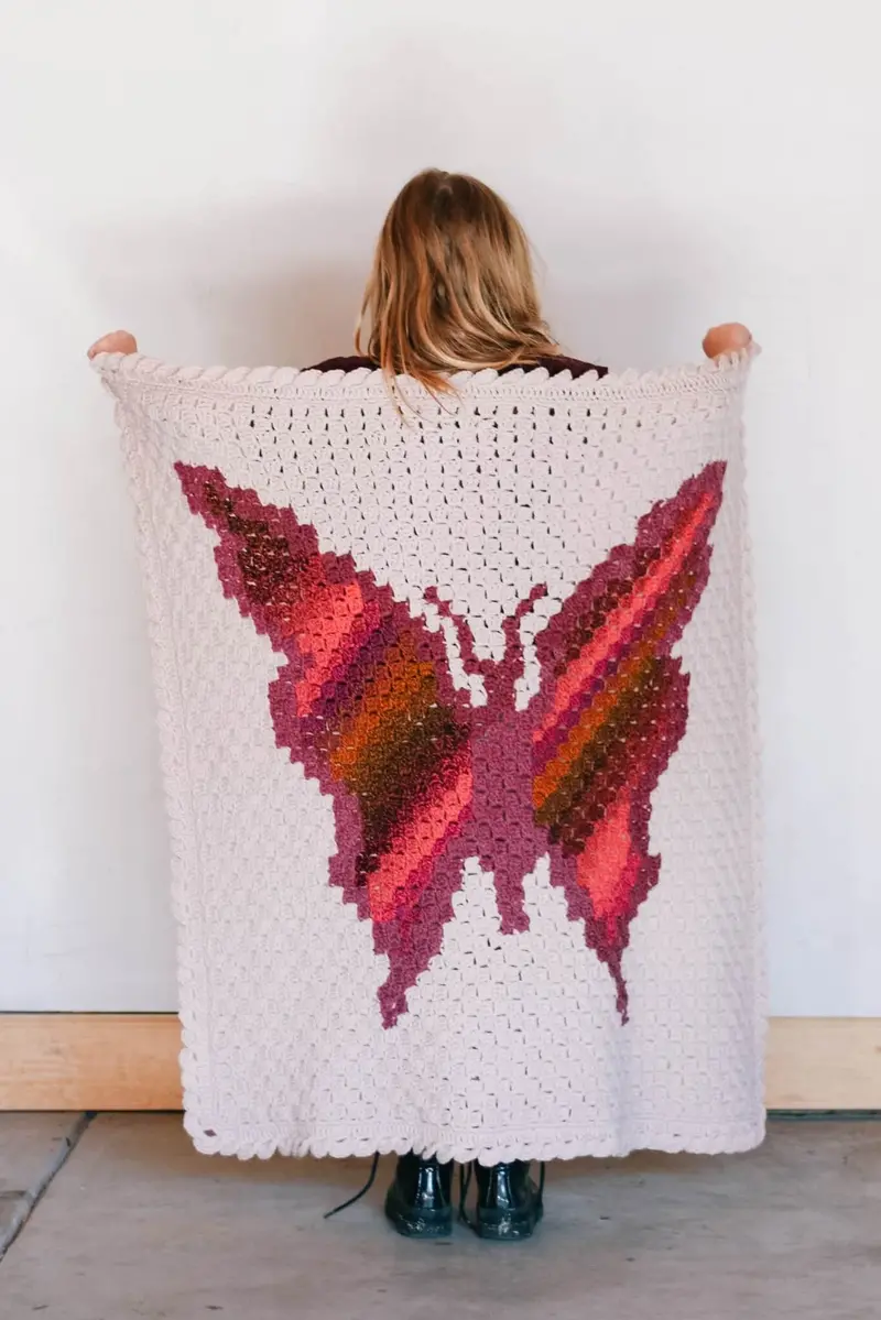Crochet Kit - C2c Butterfly Blanket 1