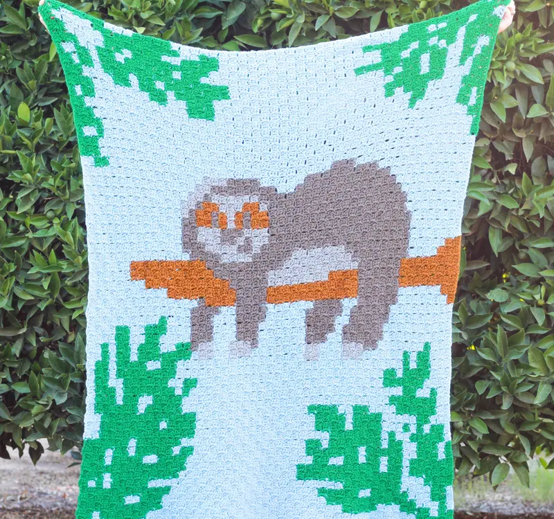 Crochet Kit - C2c Sloth Blanket 2