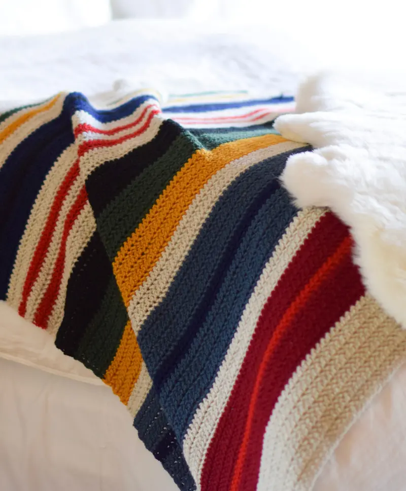Crochet Kit - Cabin Stripes Blanket 2