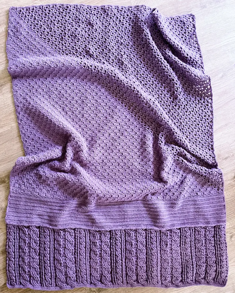 Crochet Kit - Cables And Corners Throw 2