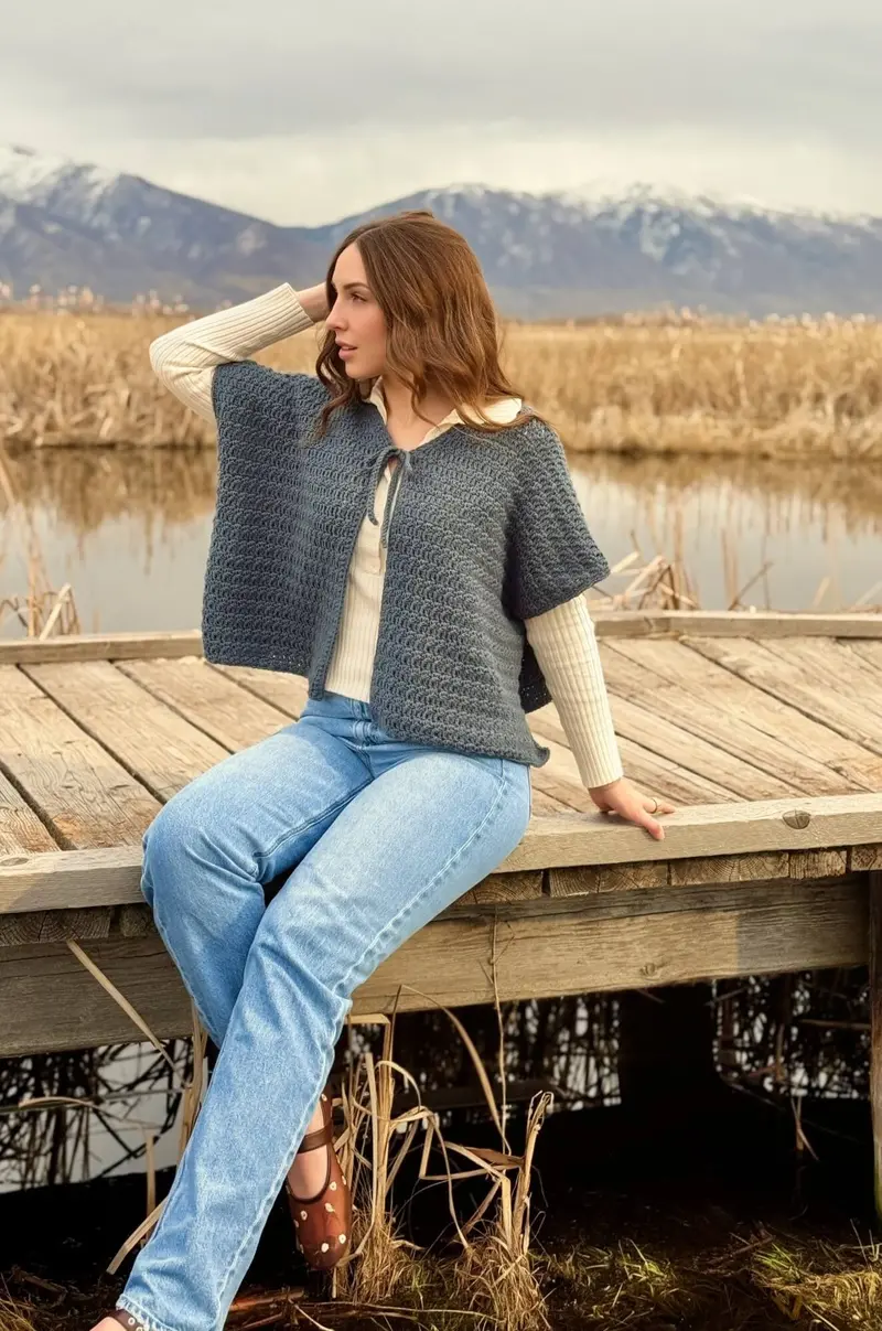 Crochet Kit - Cambrie Cropped Cape 1