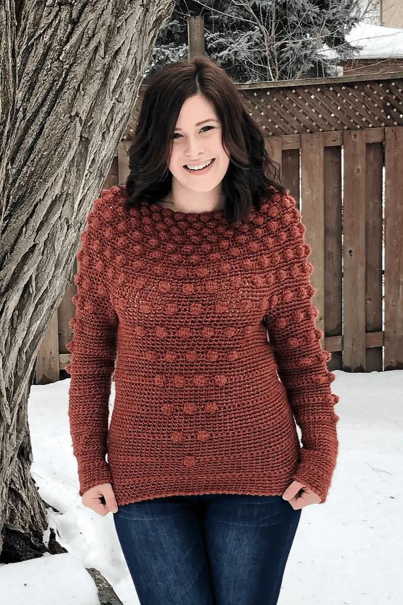 Crochet Kit - Cascading Bobbles Sweater 1