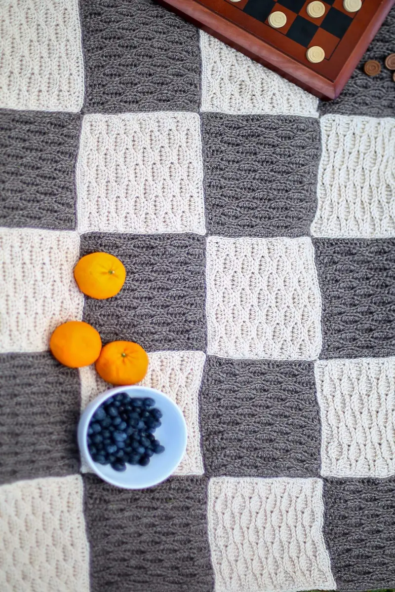 Crochet Kit - Checkerboard Picnic Blanket 2
