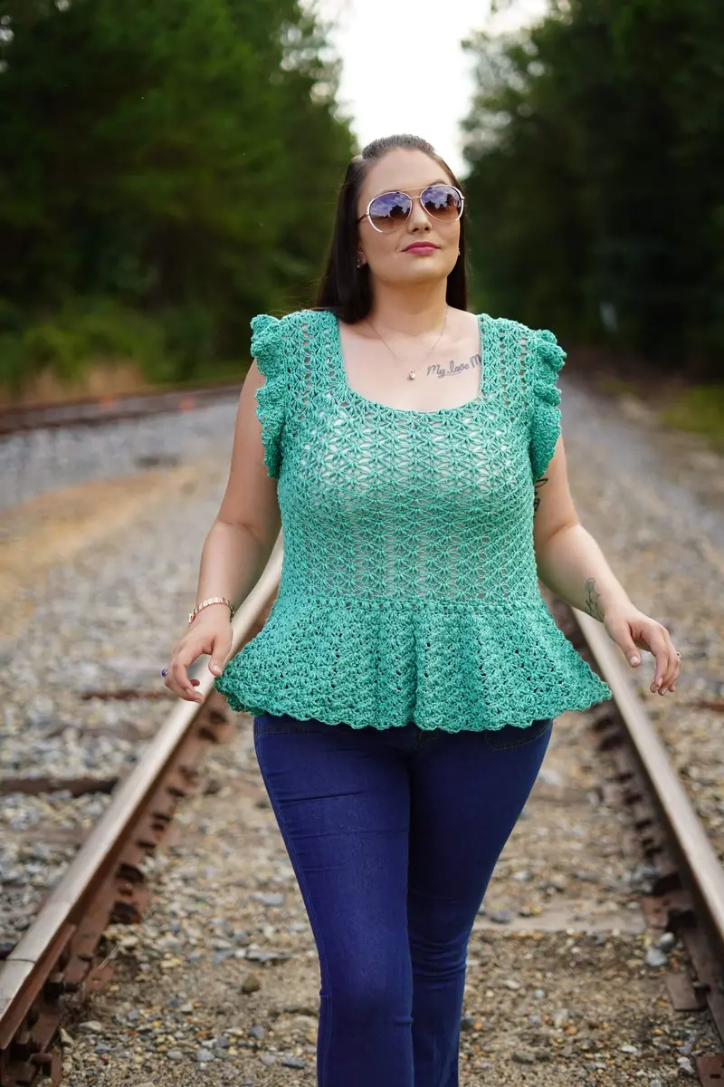 Crochet Kit - Cherry Blossom Peplum 1