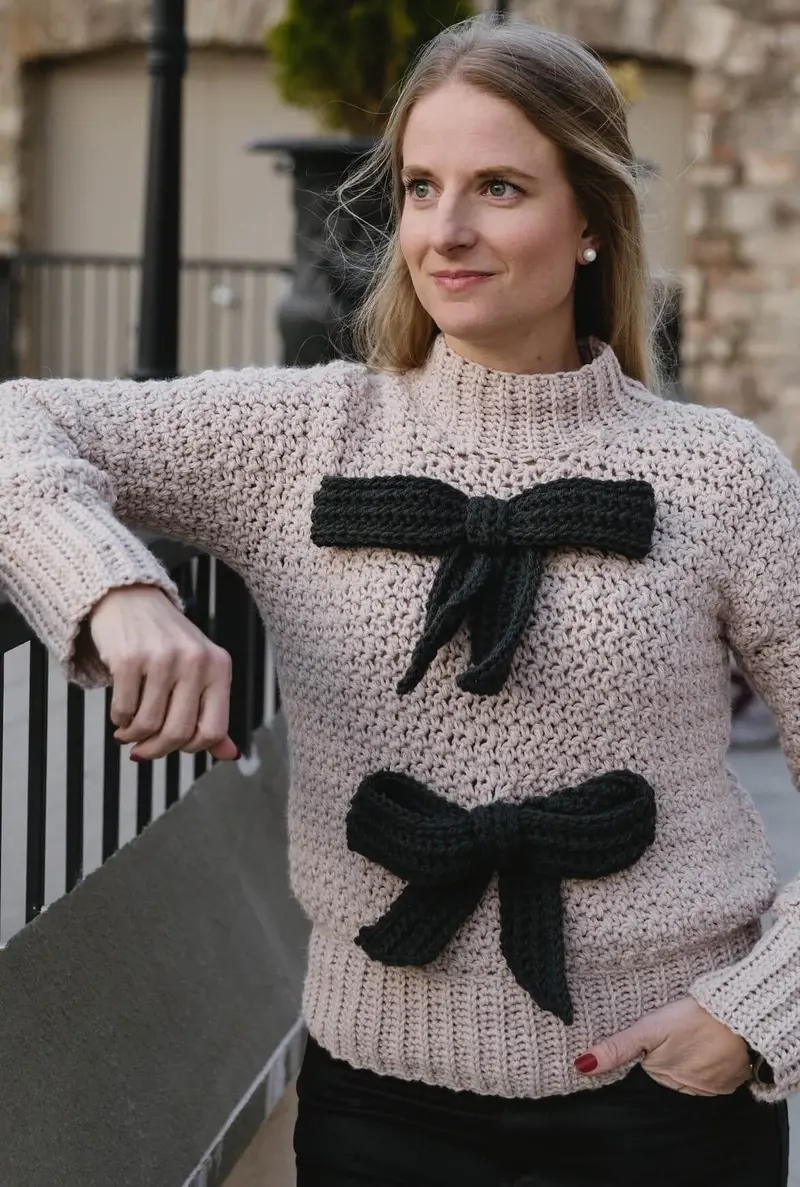 Crochet Kit - Classy Ribbon Sweater 2