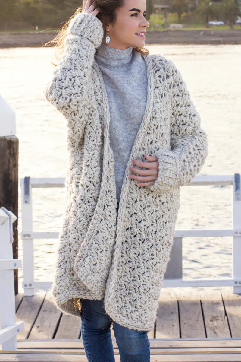 Crochet Kit - Coastal Fog Cardigan 1