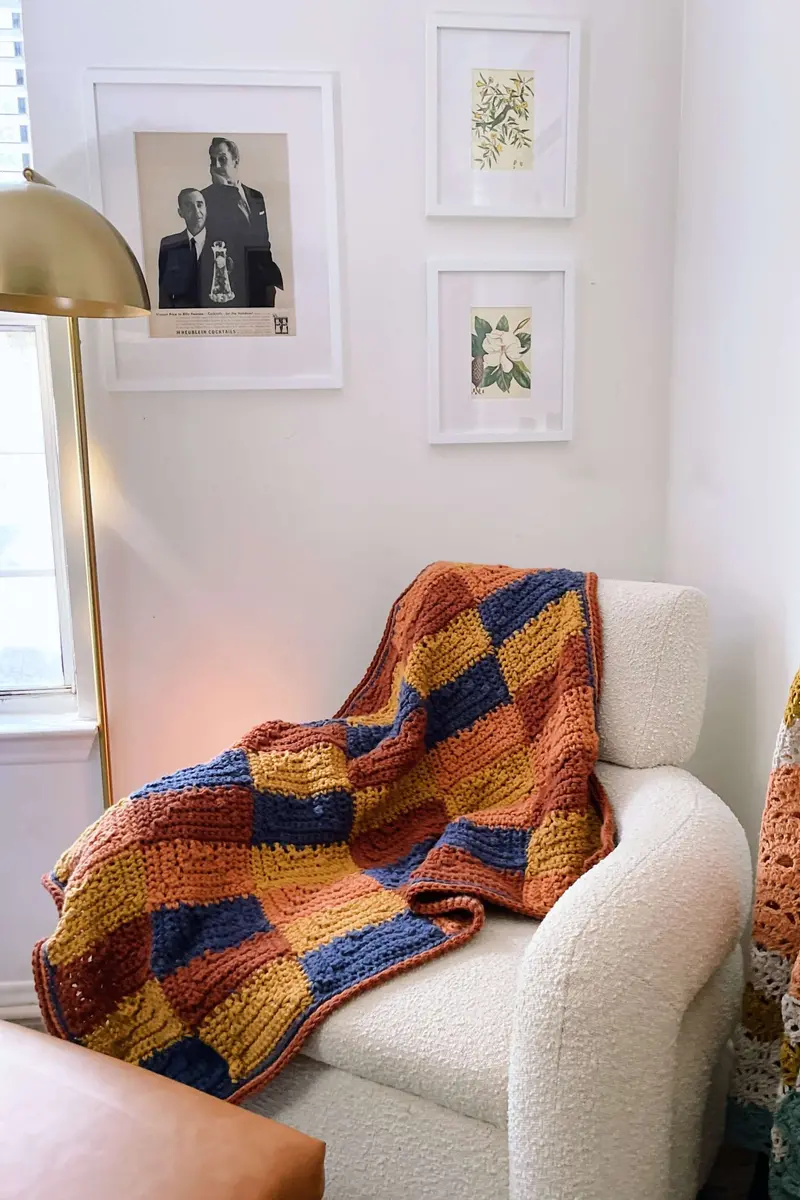 Crochet Kit - Cobblestone Steps Throw 1