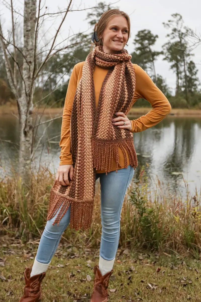 Crochet Kit - Coffee Bean Scarf 1