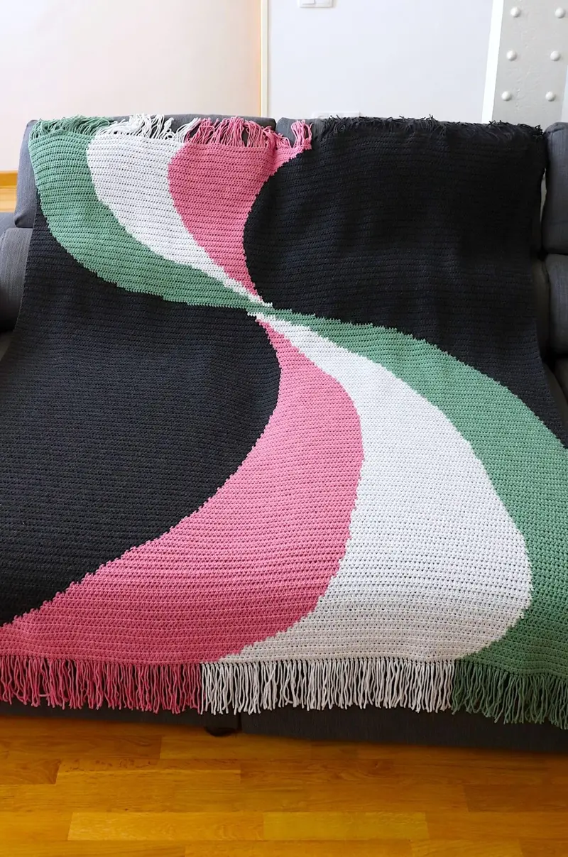 Crochet Kit - Color Swirl Blanket 1
