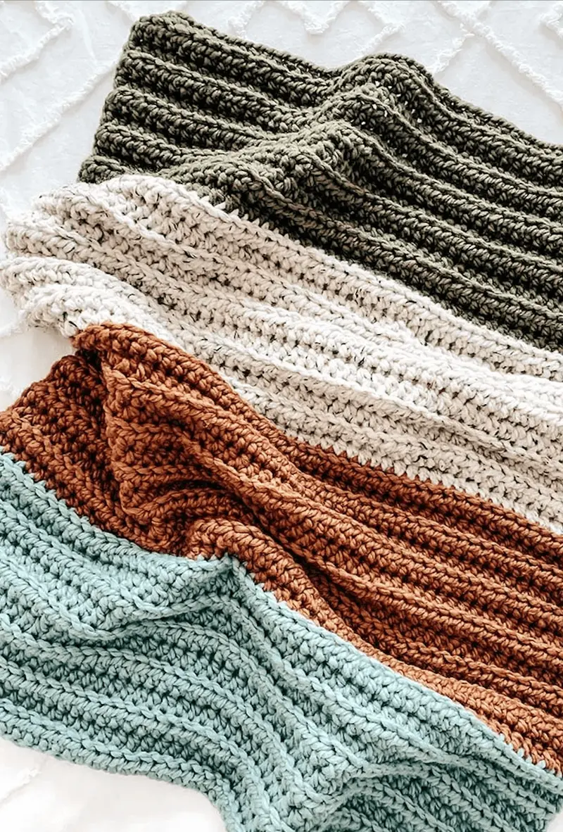 Crochet Kit - Colorblock Blanket 1