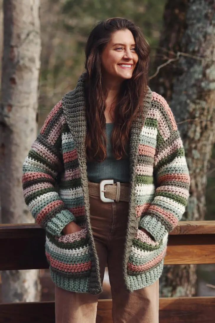 Crochet Kit - Colorstripe Cardi 1