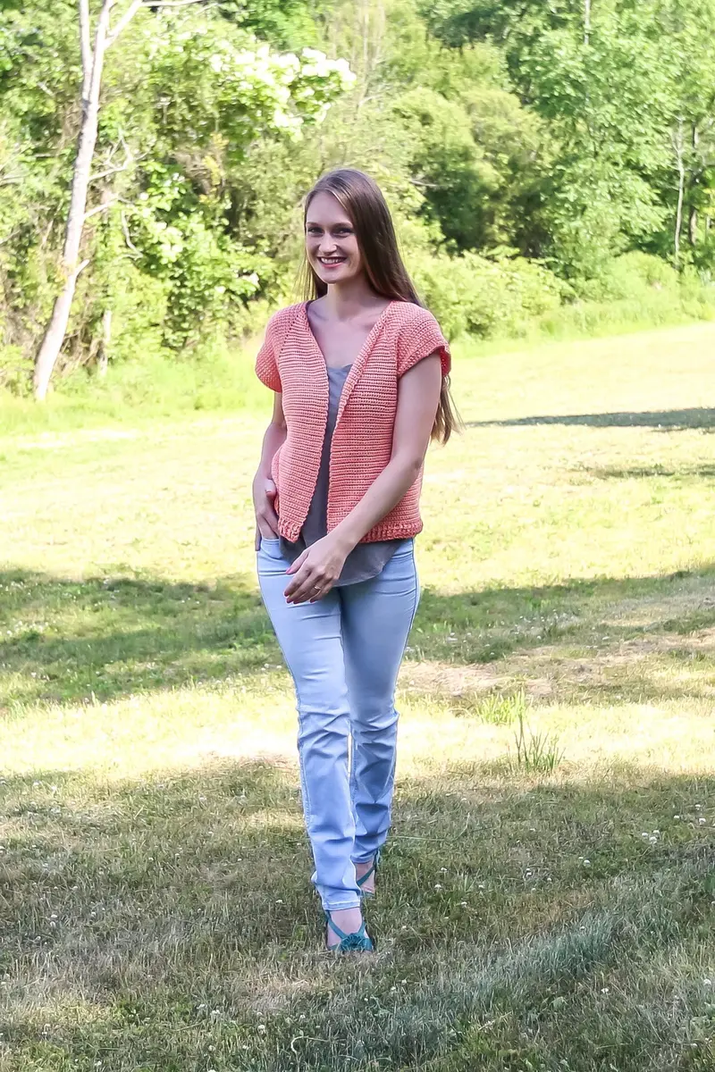 Crochet Kit - Coral Raglan Cardigan 1