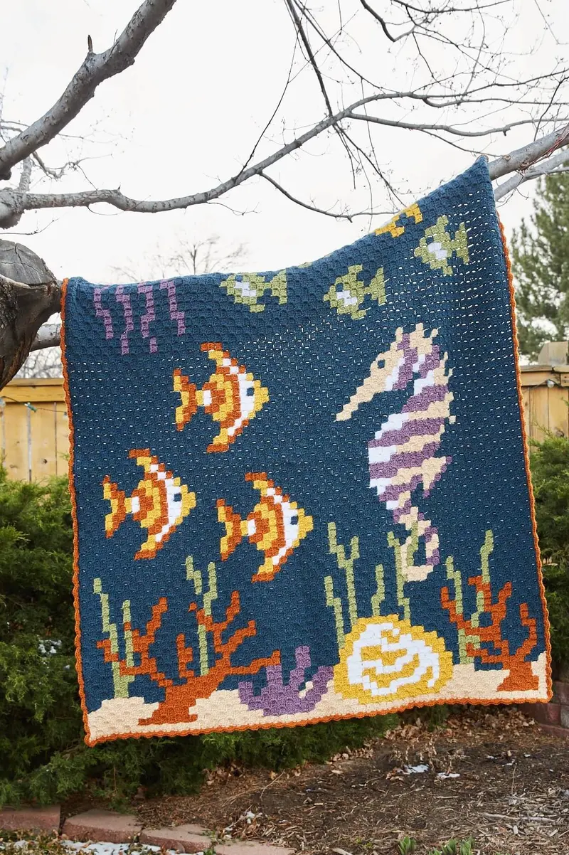 Crochet Kit - Coral Reef Afghan 1
