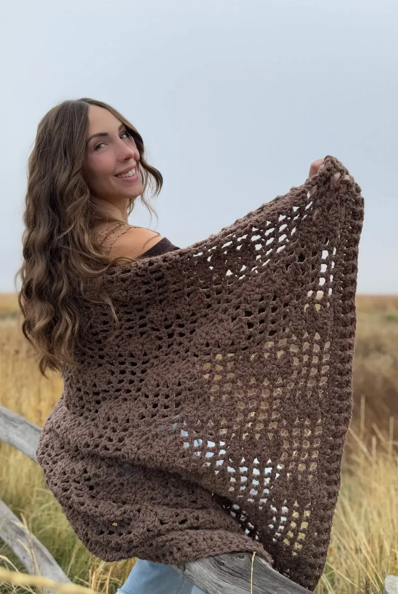 Crochet Kit - Cottage Lattice Throw 2