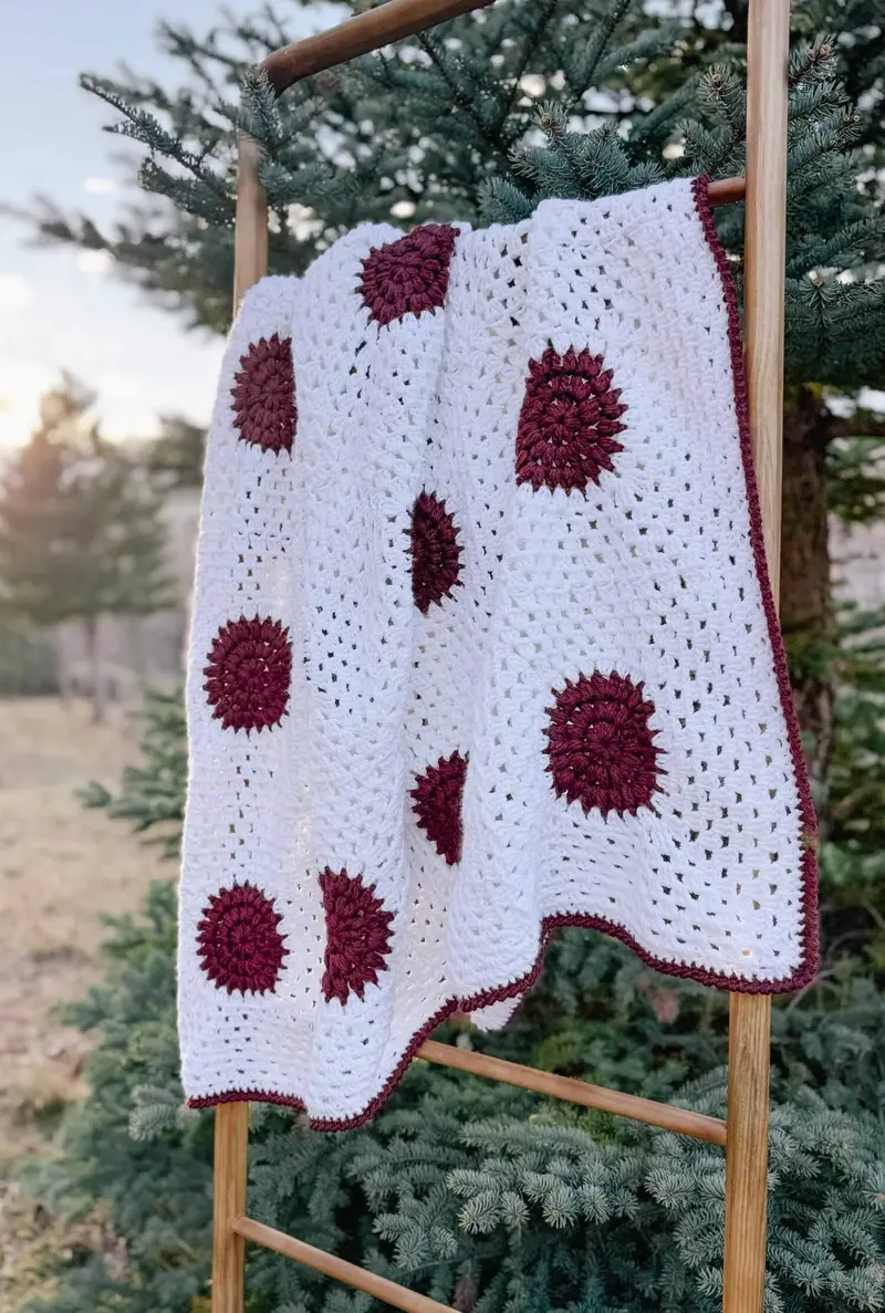 Crochet Kit - Crimson Dot Blanket 2