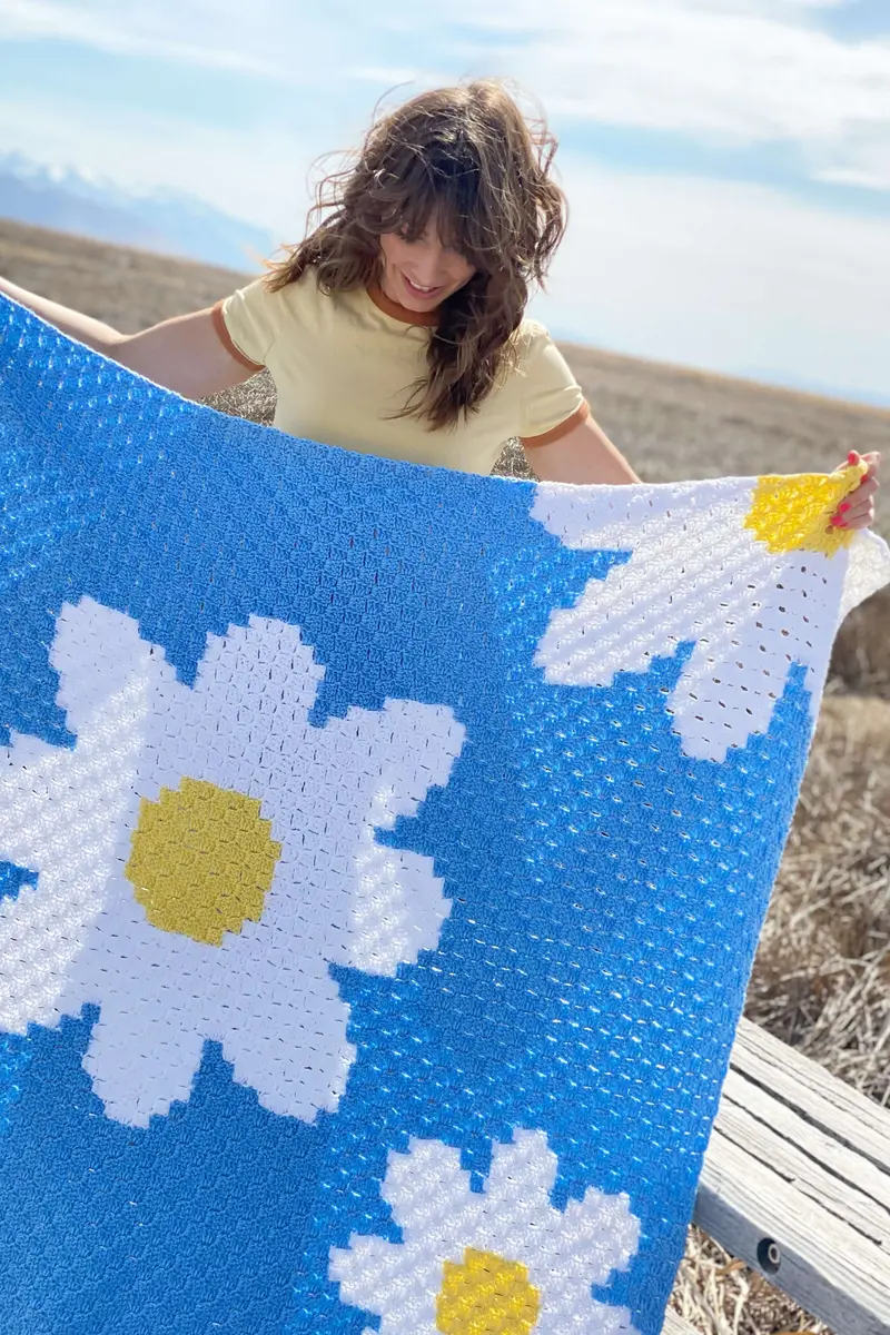 Crochet Kit - Daisy Day Throw 1