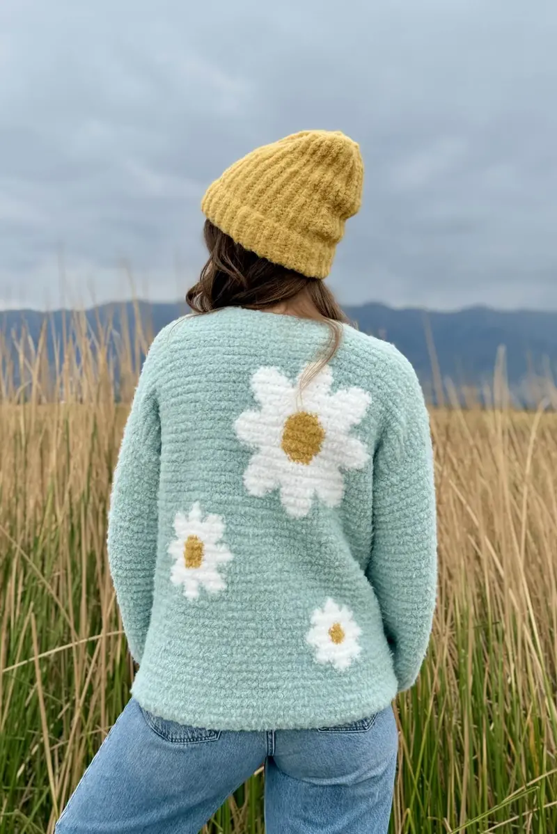 Crochet Kit - Daisy Daydream Cardigan & Bonus Beanie 1