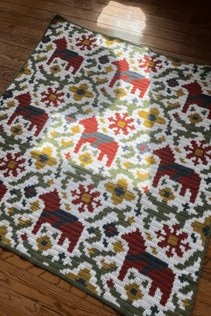Crochet Kit - Dala Horse Blanket 2
